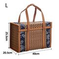 Boîte de rangement portable en bambou tissé à la main, panier de pique-nique pliant, produits pastoraux, camping
