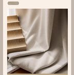 Rideaux en chenille beige épais à chevrons sur mesure pour salon, salle à manger, chambre à coucher – Décoration occultante de luxe et tendance