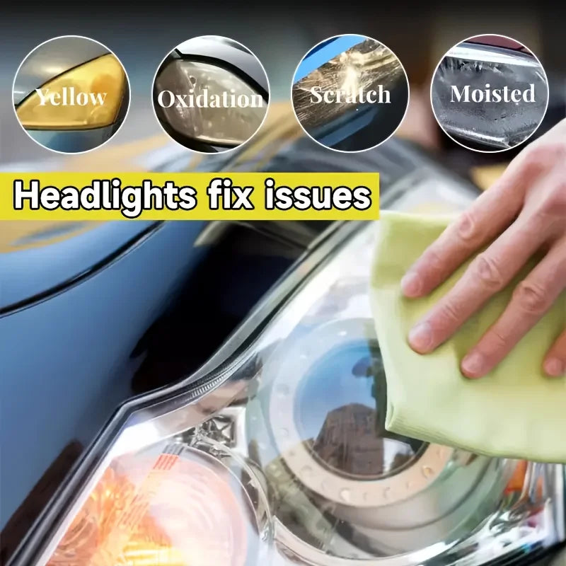 Restauration professionnelle des phares de voiture : élimine le jaunissement, l'oxydation et le brouillard – Nettoyage et entretien des feux avant et arrière automobiles