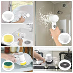 Brosse de nettoyage électrique 5 en 1, épurateur rotatif, brosse de nettoyage de salle de bains avec 5 têtes de brosse, brosse de nettoyage de cuisine et de vaisselle, Gadgets