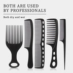 6 pièces nouveau style coiffure hommes femmes Salon de beauté cheveux coiffure brosse noire peignes brosse à cheveux