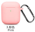 Étuis en Silicone avec couvercle à crochet pour Apple Airpods 1/2, housse de protection antichoc pour écouteurs sans fil pour airpods 2 1, sacs de boîte