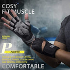 1 paire de gants de Fitness demi-doigt avec Support d'enveloppe de poignet pour hommes et femmes, équipement d'entraînement de Crossfit, équipement de musculation