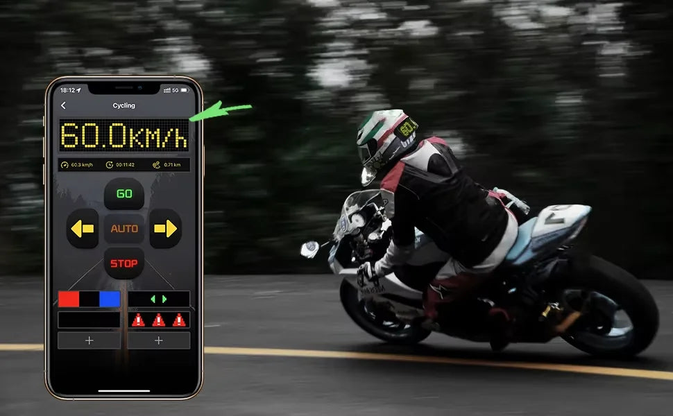 Affichage de casque LED, feu arrière de casque de Moto, voyant d'avertissement, accessoires de Moto