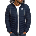 Veste à capuche décontractée et élégante pour homme, coupe ajustée, avec fermeture éclair, idéale pour l'hiver, les activités de plein air, les voyages et le style urbain 2026
