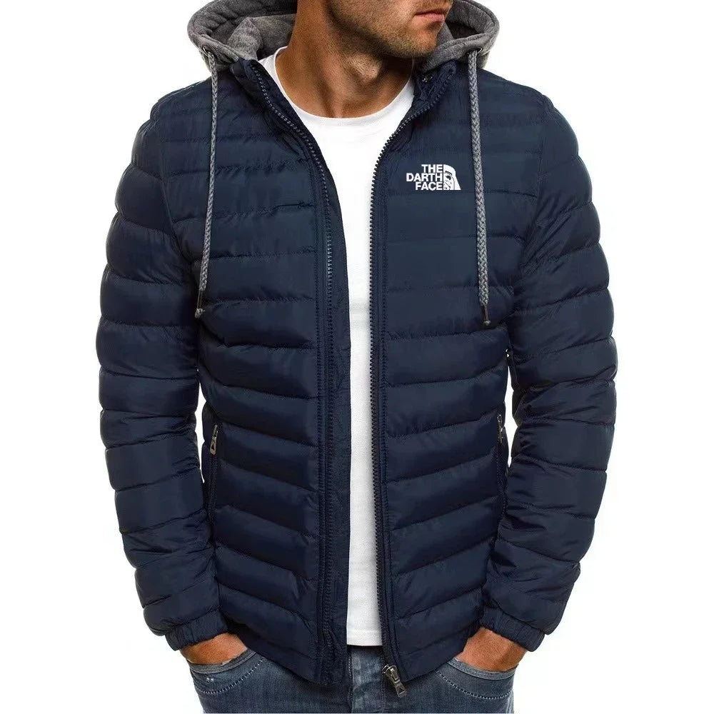 Veste à capuche décontractée et élégante pour homme, coupe ajustée, avec fermeture éclair, idéale pour l'hiver, les activités de plein air, les voyages et le style urbain 2026