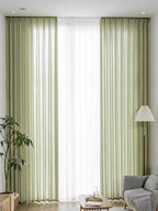Printemps et été matcha japonais, rideaux en coton et lin vert rideaux transparents, rideaux opaques, lin luxueux pour chambres à coucher