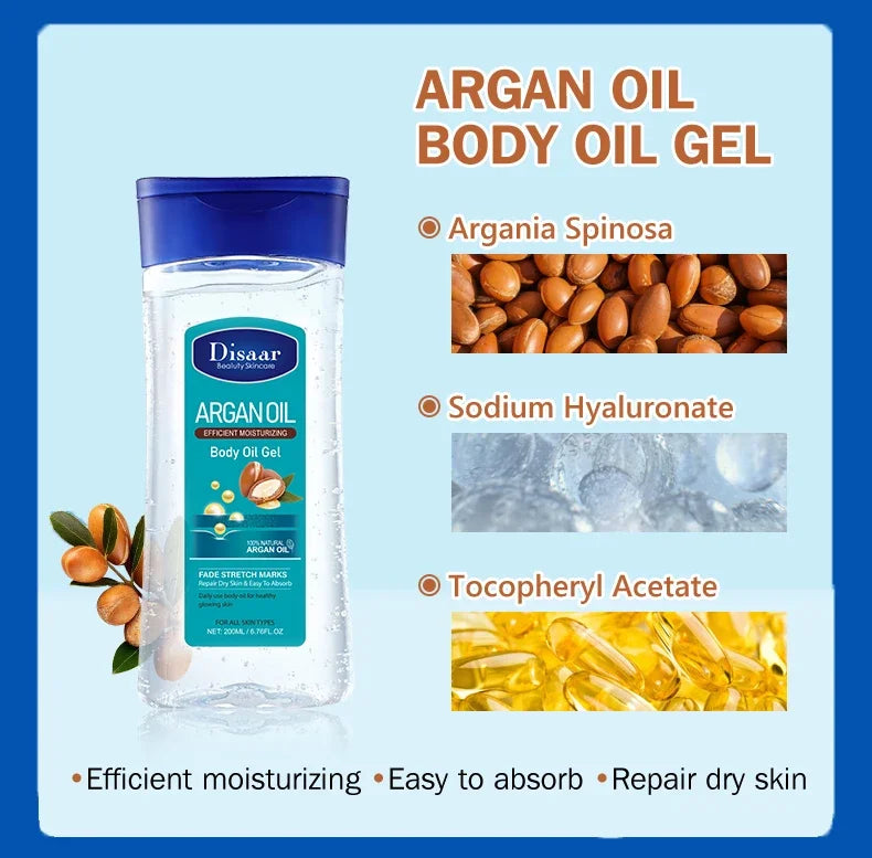 Disaar-Huile essentielle à la vitamine C pour peau lisse, 200ml, extrait d'e Vera, anti-rides, hydratant, soins de la peau aux haricots de cacao