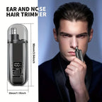 Tondeuse à cheveux pour nez et oreilles pour hommes, rechargeable par USB C, portable, charge rapide, kit de toilettage compact