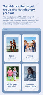 SR08 anneau intelligent avec boîte de chargement pour hommes femmes écran d'affichage LED contrôle des gestes moniteur de santé 5ATM anneaux de sport étanches