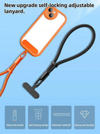 Lanière de téléphone portable universelle réglable, dragonne courte avec conception Anti-chute autobloquante, sangle de téléphone en Polyester Durable