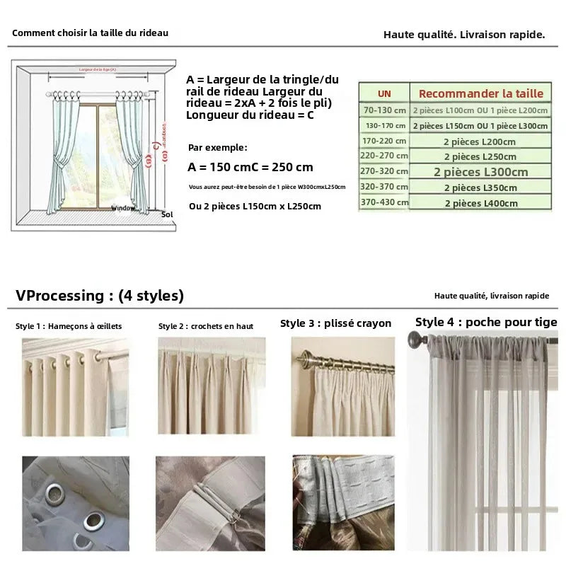 Rideau occultant coupe-vent pour fenêtre de salon, épais et chaud, insonorisé, pour l'hiver et le froid, pour chambre à coucher