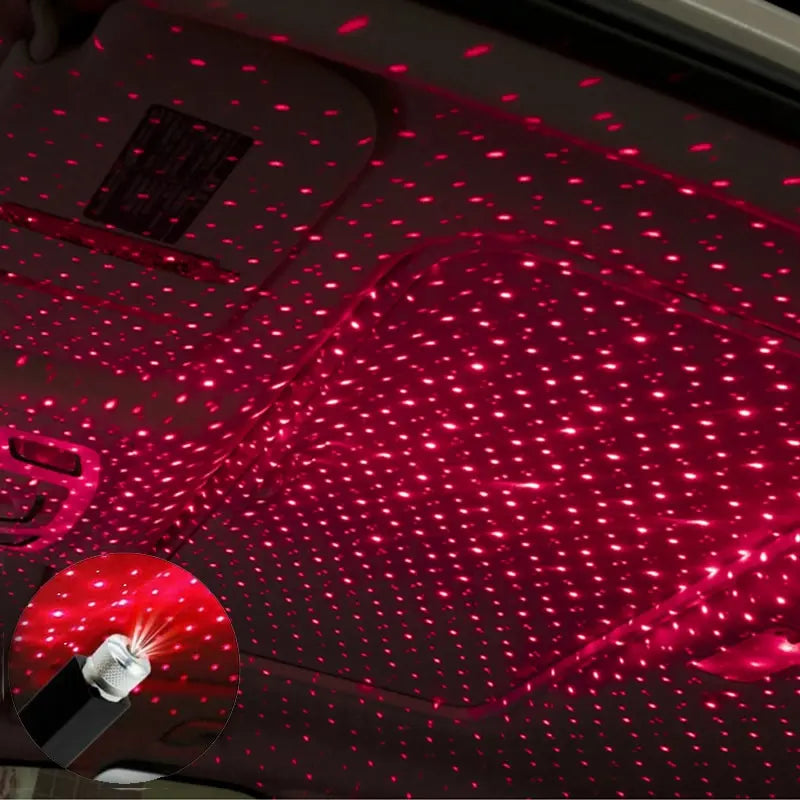 LED ciel étoilé lampe voiture Laser étoile toit lumière 5V USB alimenté galaxie étoile atmosphère lumière projecteur lampe pour chambre plafond décor