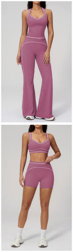 Ensemble de yoga 2 pièces pour femme, tenue de sport, vêtements de gym, ensemble soutien-gorge de sport et pantalon de course, vêtements de yoga et de sport pour femme