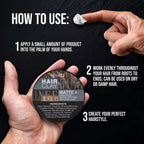 Pâte à cheveux finition mate pour hommes, à base d'eau, Texture mate, coiffeur, pommade en argile, idéale pour tous les cheveux masculins