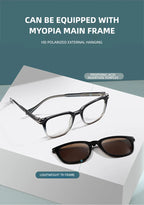 KANSEPT carré hommes lunettes de soleil femmes Lunettes de lecture magnétique Clip-on Lunettes femmes monture de Lunettes Lunettes myopie lentilles