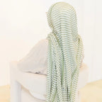 Châle Musulman en Mousseline de Soie Imprimé, Hijab Arabe du Moyen-Orient, Keffiyeh, Palestine, 180x70cm