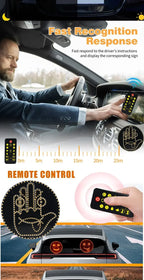 Lumière LED d'expression faciale amusante pour voiture, avec télécommande, fenêtre arrière, lampe de rappel d'avertissement multifonction, accessoires extérieurs