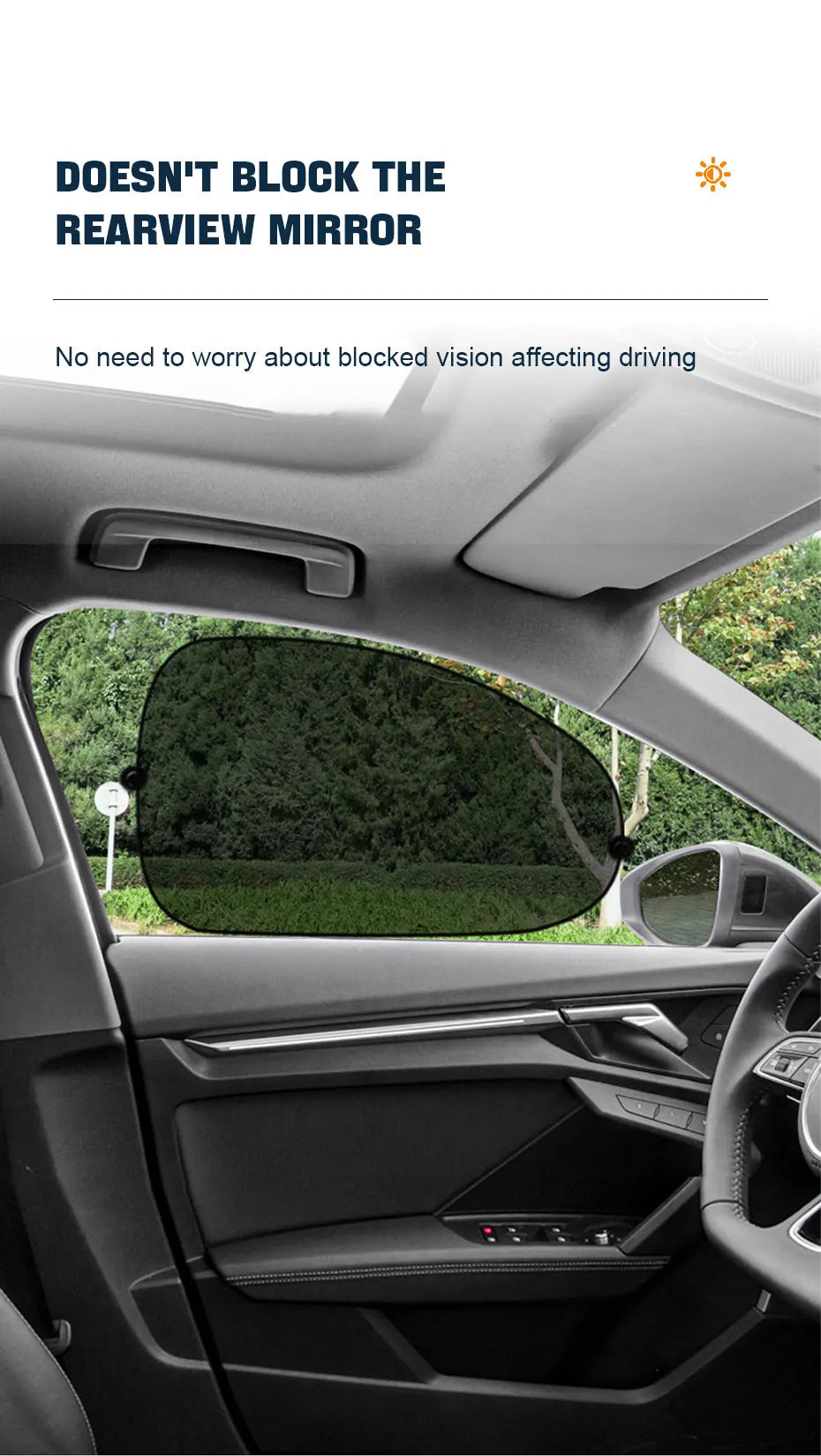 SEAMETAL pare-soleil de voiture rideau de fenêtre latérale avant fenêtre arrière pare-soleil été UV blocage ventouse rideaux de Protection solaire de voiture