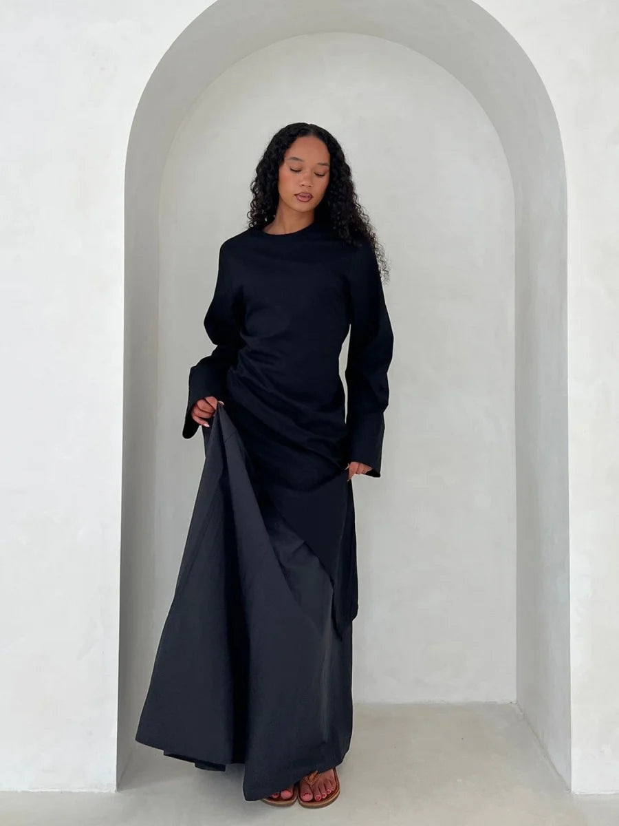 Musulman moyen-orient arabe dubaï Abayas pour femmes haut avec jupe deux pièces ensemble modeste Ramadan caftan Robe Femme vêtements islamiques