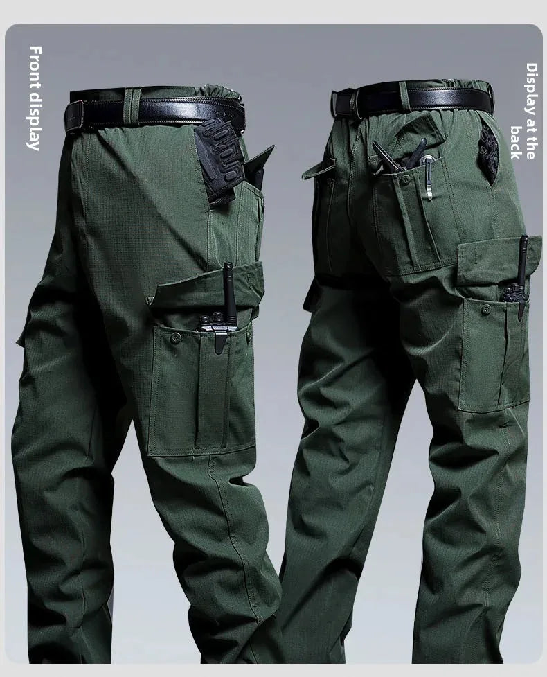 Pantalon de travail tactique résistant à l'eau pour hommes, poches multiples, Fans militaires d'extérieur, pantalons décontractés, Style américain printemps automne