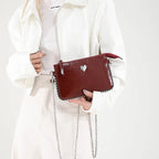 Sacs à bandoulière Design de couleur unie pour femmes chaîne de mode sacs à Main de téléphone portable Sac à bandoulière de mode Sac A Main femme