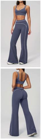 Ensemble de yoga 2 pièces pour femme, tenue de sport, vêtements de gym, ensemble soutien-gorge de sport et pantalon de course, vêtements de yoga et de sport pour femme