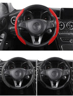 Housse de rehausseur de volant de voiture universelle en daim, 38CM, antidérapante, protection de direction intérieure automobile, accessoires de décoration