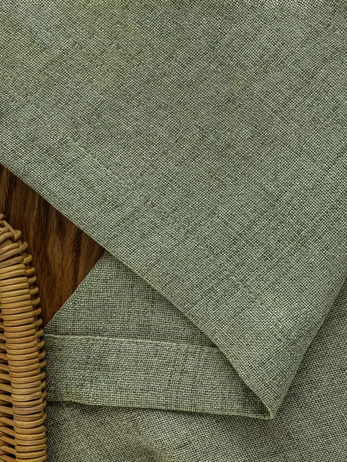 Printemps et été matcha japonais, rideaux en coton et lin vert rideaux transparents, rideaux opaques, lin luxueux pour chambres à coucher
