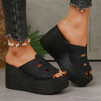 Été décontracté femme sandales en plein air plate-forme antidérapante sandales à talons compensés femmes anti-dérapant confortable chaussures De créateur Zapatos De Mujer