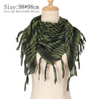 Foulard Hijab à carreaux pour hommes et femmes, foulard arabe du désert, doux, tactique, randonnée, Turban unisexe, châle militaire, nouvelle collection 2026