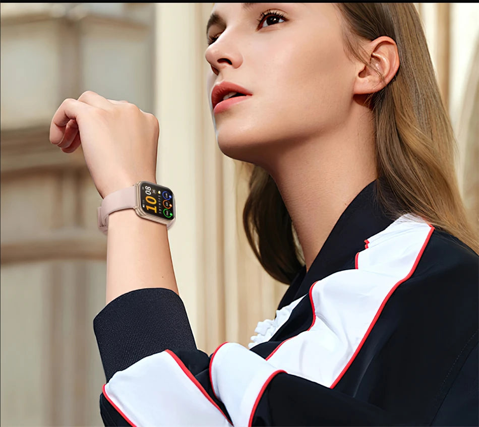Nouvelle montre connectée 2026 pour femmes, suivi sportif et de forme physique, étanche IP68, fréquence cardiaque 24h intégrée, appels Bluetooth, montre connectée tendance pour femmes