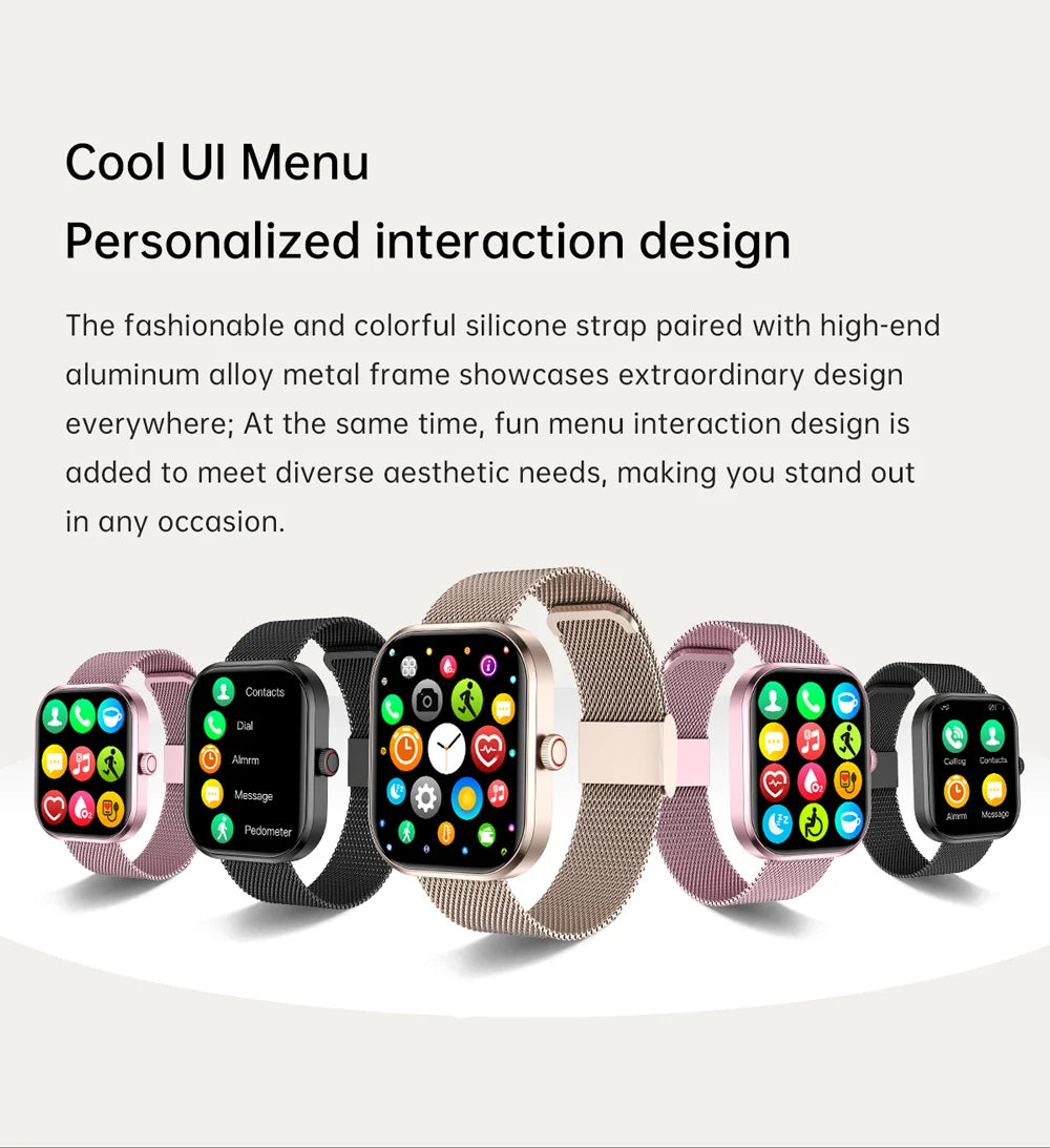 Nouvelles Montres Connectées 2026 pour Femmes, Écran Tactile Complet, Appel Bluetooth, Étanche, Suivi Sportif et de Fitness, Montres Intelligentes pour Hommes et Femmes