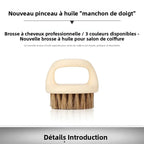 Brosse à barbe professionnelle pour hommes-brosse à poils de sanglier brosse de nettoyage de barbe petite et ronde-peigne à poils à manche noir