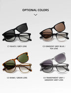 KANSEPT carré hommes lunettes de soleil femmes Lunettes de lecture magnétique Clip-on Lunettes femmes monture de Lunettes Lunettes myopie lentilles