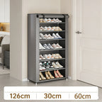 Étagère à chaussures simple avec rangement anti-poussière, armoire à chaussures multi-niveaux, support de rangement pour entrée de dortoir