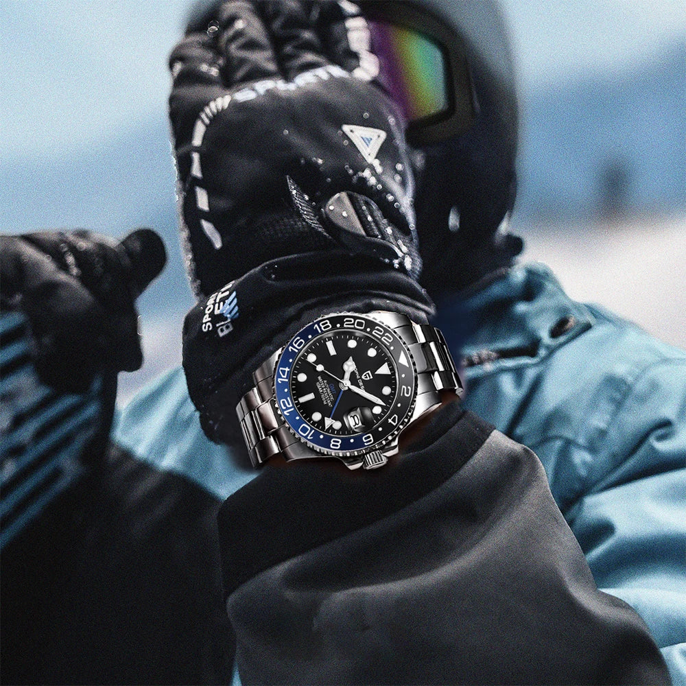 PAGANI uco PD-1662 Luxe Gstuff Hommes Mécanique Montre-Bracelet Verre Saphir Acier Inoxydable 100M Étanche Montres Automatiques