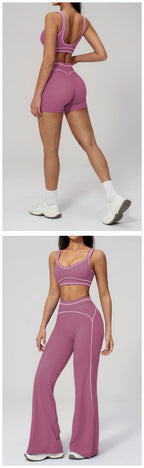 Ensemble de yoga 2 pièces pour femme, tenue de sport, vêtements de gym, ensemble soutien-gorge de sport et pantalon de course, vêtements de yoga et de sport pour femme