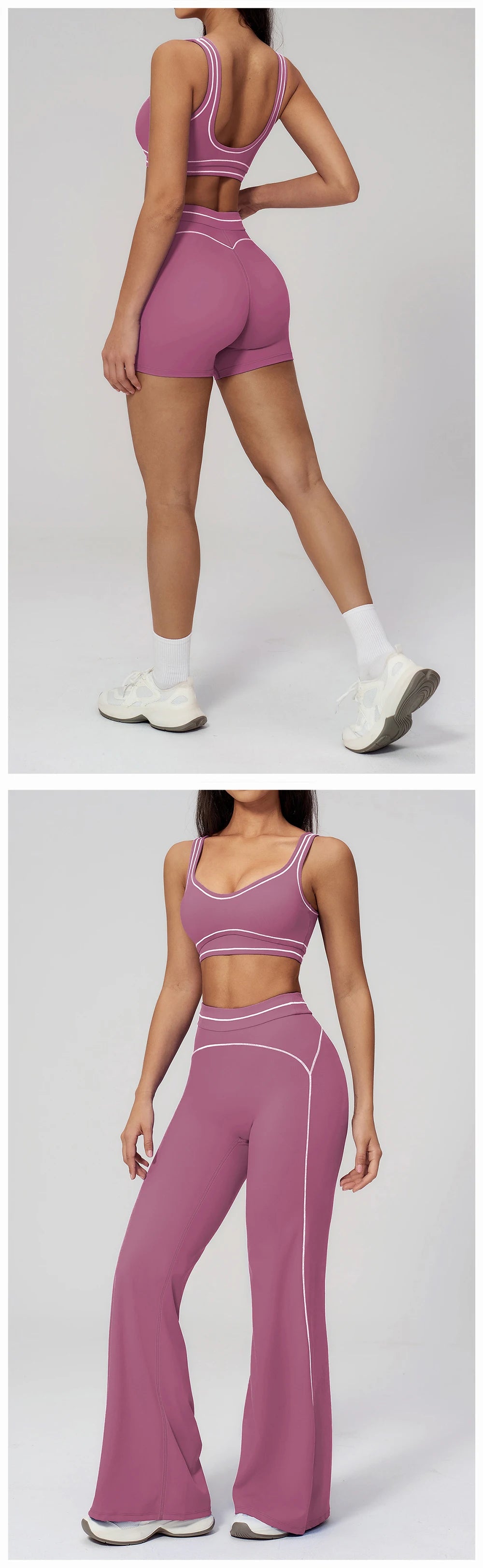 Ensemble de yoga 2 pièces pour femme, tenue de sport, vêtements de gym, ensemble soutien-gorge de sport et pantalon de course, vêtements de yoga et de sport pour femme