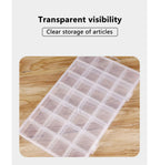 Boîte à bijoux rectangulaire en plastique à 28 grilles, compartiment de rangement, étui à bijoux, boucles d'oreilles, perles, présentoir artisanal, conteneur organisateur, nouveau