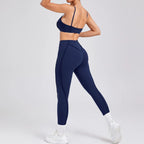 Ensemble de yoga pour femme, survêtement d'entraînement, legging athlétique imbibé, legging push-up de gym, soutien-gorge de fitness, vêtements de sport, vêtements actifs, nouveau