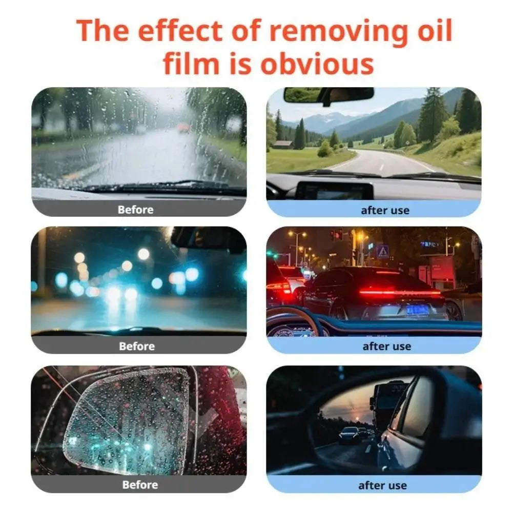 Nettoyant pour pare-brise de voiture, élimine le film gras sur le verre, nettoie la saleté, nettoyant pour vitres de voiture, éponge de nettoyage pour vitres de voiture, brosse de nettoyage