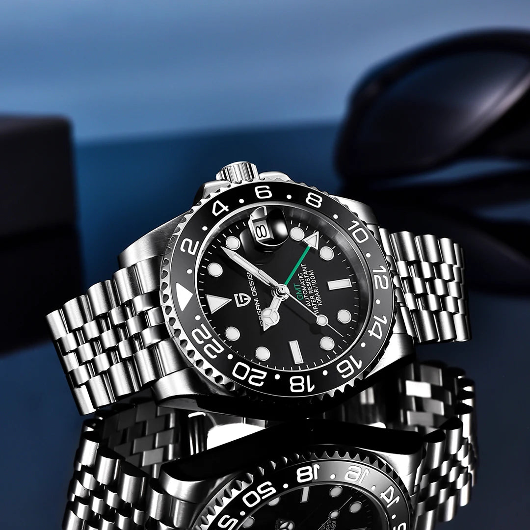 PAGANI uco PD-1662 Luxe Gstuff Hommes Mécanique Montre-Bracelet Verre Saphir Acier Inoxydable 100M Étanche Montres Automatiques