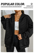 Surdimensionné sweat à capuche pour femme décontracté solide fermeture éclair sweat à capuche Harajuku coréen lâche Couple veste à capuche manteau Streetwear