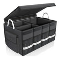 Évaluation de coffre de voiture avec couvercle, stockage de coffre de voiture pliable, stockage d'évaluation de voiture pour SUV, camion, berline
