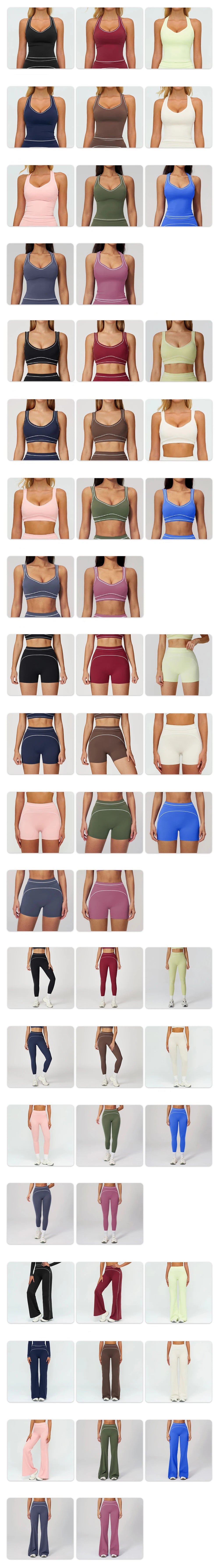 Ensemble de yoga 2 pièces pour femme, tenue de sport, vêtements de gym, ensemble soutien-gorge de sport et pantalon de course, vêtements de yoga et de sport pour femme