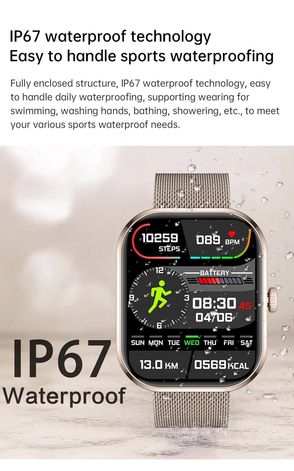 Nouvelles Montres Connectées 2026 pour Femmes, Écran Tactile Complet, Appel Bluetooth, Étanche, Suivi Sportif et de Fitness, Montres Intelligentes pour Hommes et Femmes