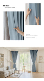 Rideau occultant coupe-vent pour fenêtre de salon, épais et chaud, insonorisé, pour l'hiver et le froid, pour chambre à coucher