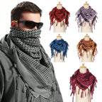 Foulard Hijab à carreaux pour hommes et femmes, foulard arabe du désert, doux, tactique, randonnée, Turban unisexe, châle militaire, nouvelle collection 2026