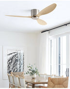 FUMANJIA Ventilateur de plafond CC ultra fin avec télécommande – Silencieux à 6 vitesses, 3 pales ABS, idéal pour les plafonds bas et les espaces minimisés (sans lumière)